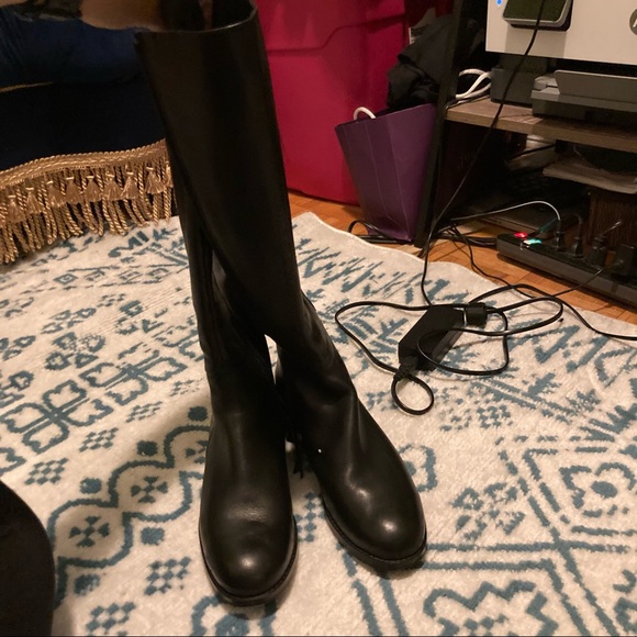 Cole Haan Black Riding Knee Boots 9 - Picture 4 of 6